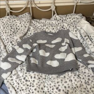 Urban Outfitters Gray and White Sweater